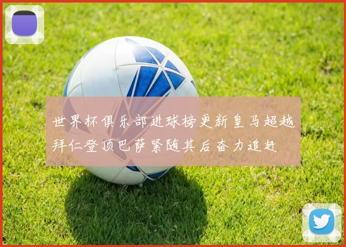 世界杯俱乐部进球榜更新皇马超越拜仁登顶巴萨紧随其后奋力追赶
